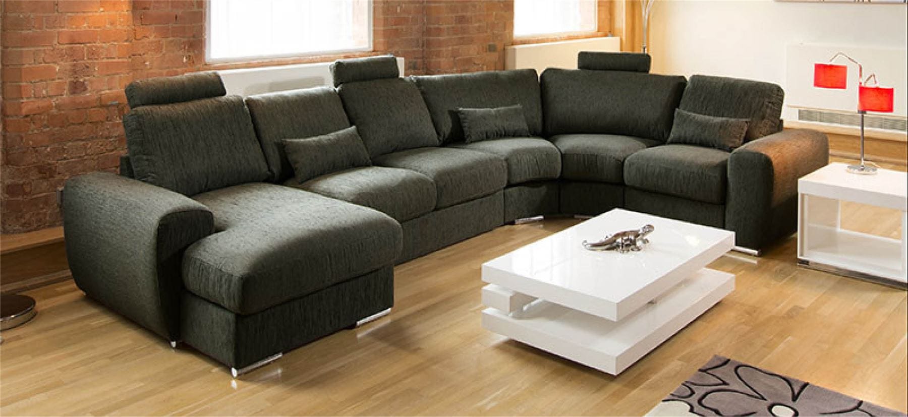 Quatropi Massive Ultra Modern High Quality Sofa Settee Corner Group Grande 24LH