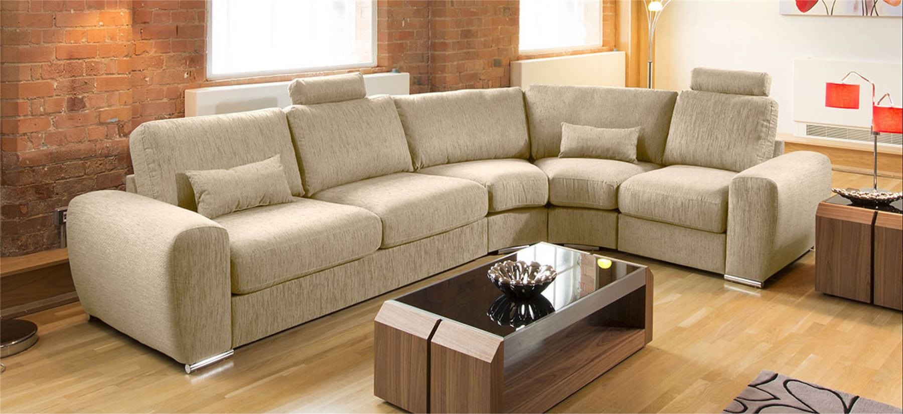 Quatropi Massive Ultra Modern Quality L Shape Sofa Corner Group Grande 28LH