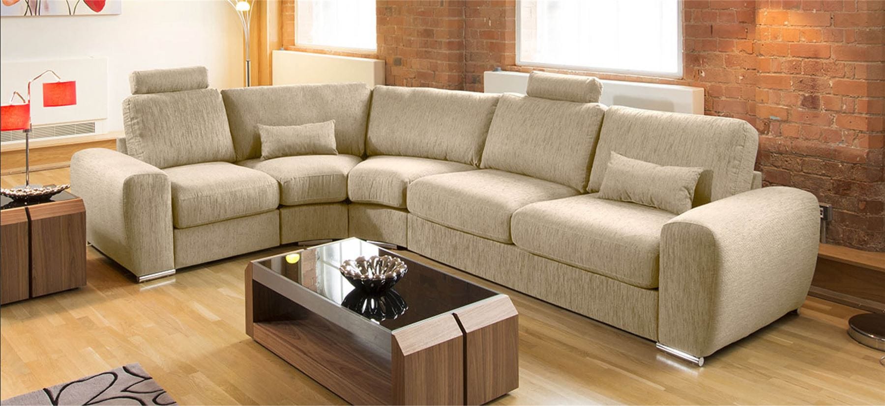 Quatropi Massive Ultra Modern Quality L Shape Sofa Corner Group Grande 28RH