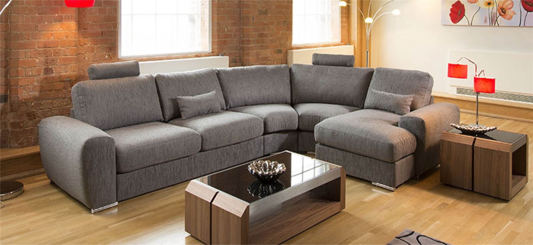 Quatropi Massive Ultra Modern Quality L Shaped Sofa Corner Group Grande 29RH