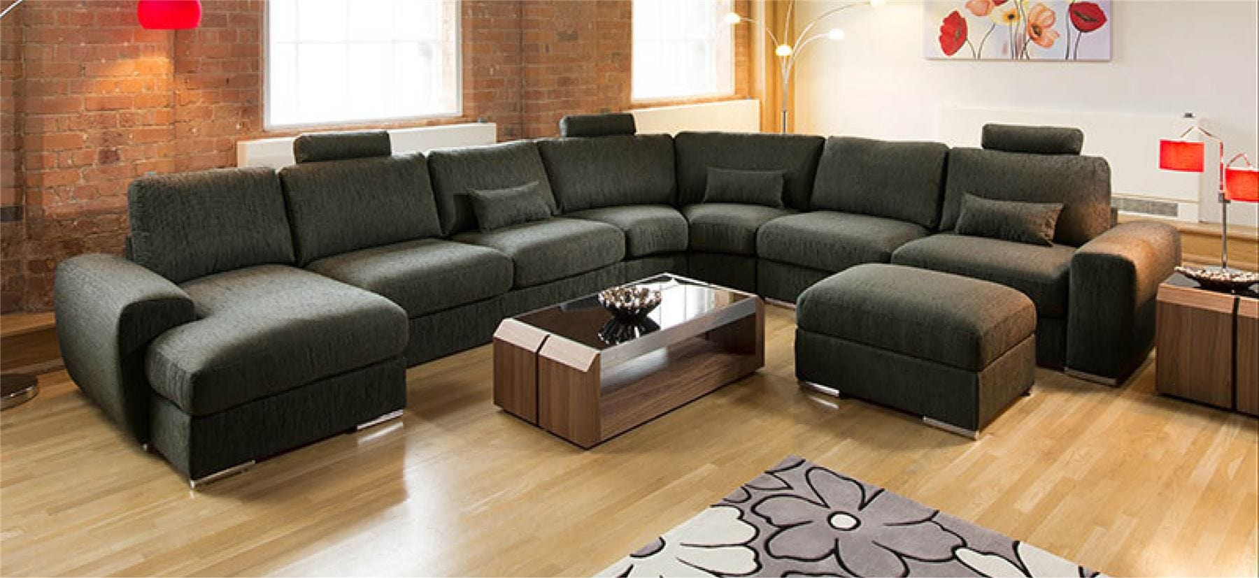 Quatropi Massive Ultra Modern Quality Sofa Corner Group Footstool Grande 23LH