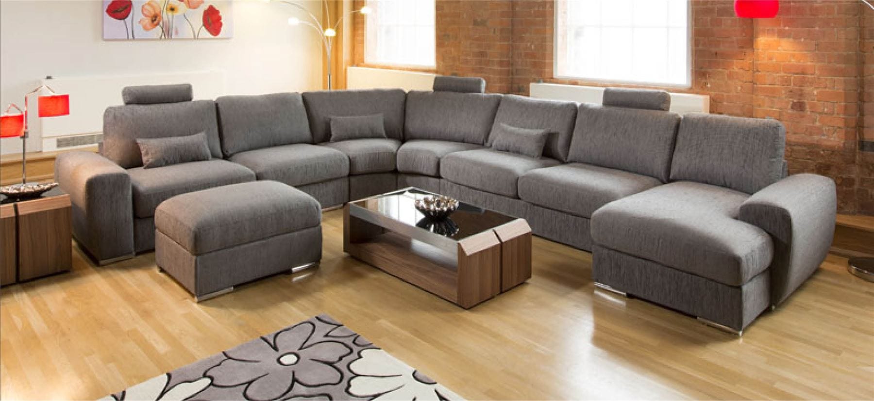 Quatropi Massive Ultra Modern Quality Sofa Corner Group Footstool Grande 23RH
