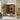 Quatropi Modern 2 Door Tall Bar Drinks Cabinet Oak Wood & Gold Metal Brown 108cm
