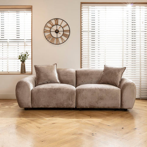 Maddie 2 Seater Sofa Bubbly Warm Grey Beige 228x96cm 2S