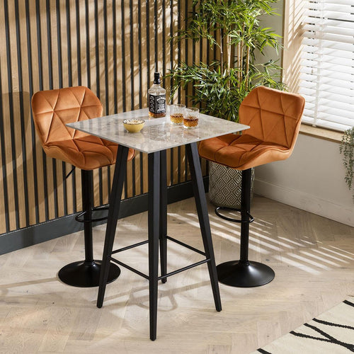 Harper 2 Seater Ceramic Bar Set Orange Grey