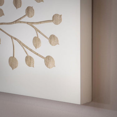 Quatropi Modern 3-Piece Wall Artwork White & Natural Wood 180x60cm