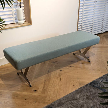 Quatropi Modern 3 Seater Backless Kitchen Dining Bench Seat Mint Green 150cm