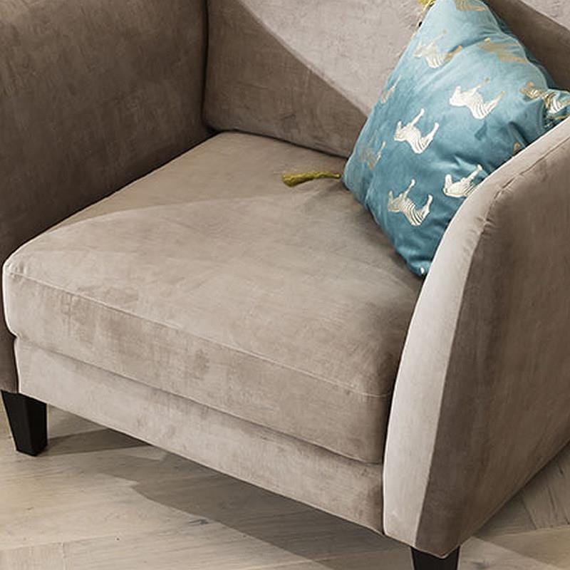 Quatropi Modern 3 Seater Sofa - Large Curved Fabric Sofa - Choose Your Fabric - 228cm