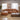 Quatropi Modern 3 Seater Tan Leather Sofa and Footstool 309x196cm