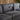 Quatropi Modern 4 Seat Small Modular L Shape Corner Sofa Couch Black Fabric