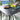 Quatropi Modern 4 Seater Outdoor Garden Bar Set Ceramic Aluminium Blue Charcoal