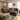 Quatropi Modern 4 Seater Small Modular L Shape Corner Sofa Couch Black Fabric