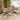 Quatropi Modern 6 Chair Natural Round Solid Wooden Dining Table Set Mink 150cm