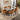 Quatropi Modern 6 Seat Extending Ceramic Marble Dining Set Grey Orange 160-240cm
