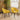 Quatropi Modern 6 Seater Round Ceramic Marble Dining Set Gold Yellow Velvet 135cm