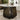 Quatropi Modern 6 Seater Round Ceramic Marble Dining Set Gold Yellow Velvet 135cm