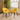 Quatropi Modern 6 Seater Round Ceramic Marble Dining Set Gold Yellow Velvet 135cm