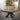 Quatropi Modern 6 Seater Round Dining Table Reclaimed Oak Black Metal 150cm