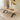 Quatropi Modern 8 Seat Live Edge Wooden Dining Table And Chair Set Natural Beige