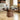 Quatropi Modern 8 Seater Large Round Dining Table LED Lazy Susan Dark Elm 160cm