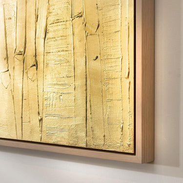 Quatropi Modern Abstract Framed Wall Artwork Gold Foil 150x120cm