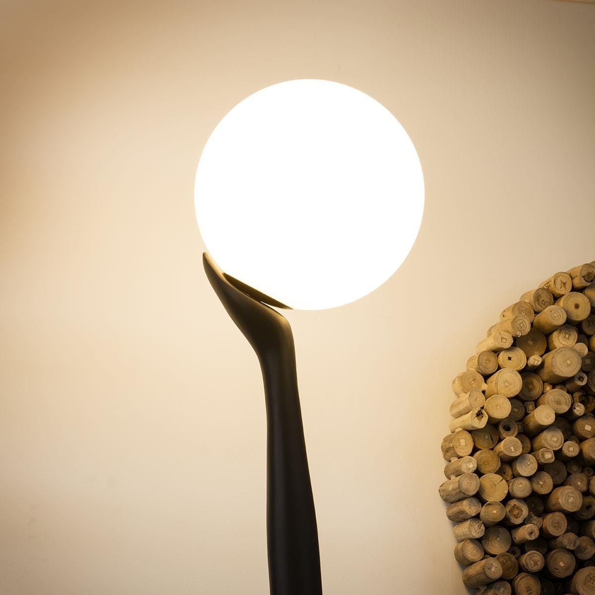 Quatropi Modern Abstract Lady Floor Lamp Artistic Statue 190cm Tall - LED Ball