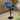 Quatropi Modern Adjustable Velvet Kitchen Bar Stool with Back Blue