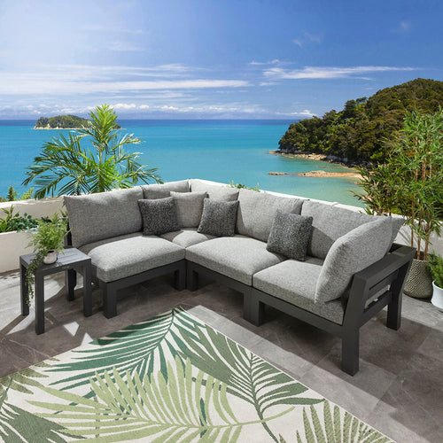 Zara Modular Outdoor Garden Corner Sofa Set Smoke Grey 268x175cm L5