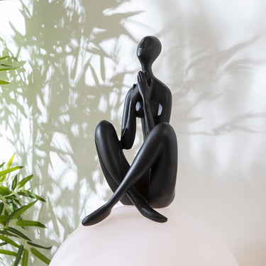 Quatropi Modern Black Resin Unusual Large Table Lamp 35cm x 61cm