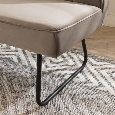 Quatropi Modern Corner Bench Dining Set 5 Seater Ceramic Extending Mink Velvet