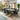 Quatropi Modern Corner Bench Dining Set 8 Seater Ceramic Extending Teal Grey