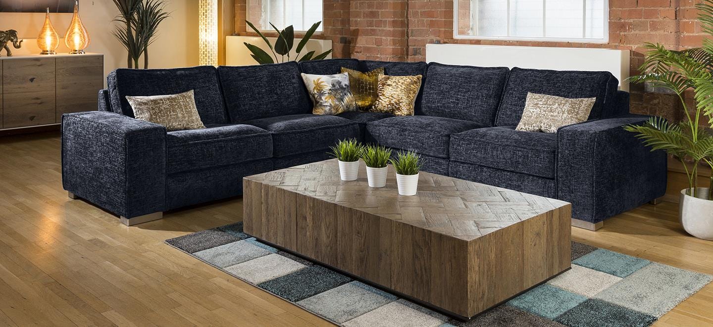 Quatropi Modern Designer L Shape Soft Deep Sofa Many Colours & Fabrics Lexci 3
