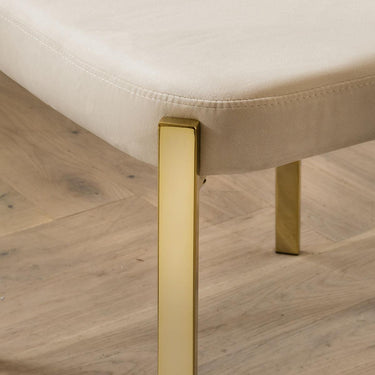 Quatropi Modern Dining Table and Chairs Set Cream Velvet Glass 8 Seat Dining Set