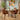 Quatropi Modern Glass-Topped Round Dining Table and Chairs 4 Seater Set Brown & Cream