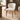 Quatropi Modern Hopsack Fabric Kitchen Dining Room Chair Cream Gold Wood