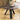 Quatropi Modern Industrial Small Round Black Kitchen Dining Room Table 120cm