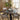 Quatropi Modern Industrial Small Round Black Kitchen Dining Room Table 120cm