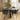 Quatropi Modern Industrial Small Round Black Kitchen Dining Room Table 120cm