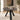 Quatropi Modern Industrial Small Round Black Kitchen Dining Room Table 120cm