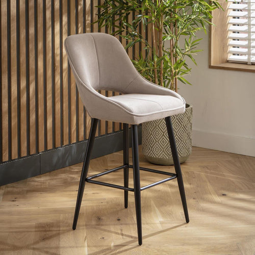 Remi Counter Height Bar Stool Chair with Back Beige