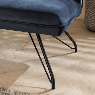 Quatropi Modern Kitchen Corner Dining Bench Blue Fabric 5 Seater Left-Hand