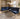 Quatropi Modern Kitchen Corner Dining Bench Blue Fabric 5 Seater Right-Hand