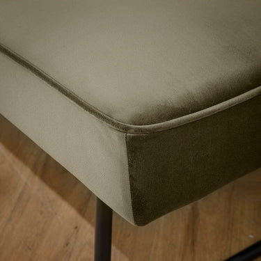 Quatropi Modern Kitchen Corner Dining Bench Olive Green Velvet L/R 174x212cm
