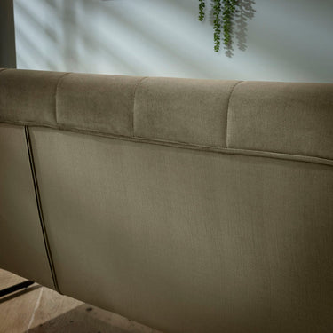 Quatropi Modern Kitchen Corner Dining Bench Olive Green Velvet L/R 174x212cm