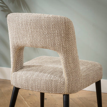 Quatropi Modern Kitchen Dining Room Chair Brown Woven Fabric