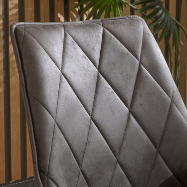 Quatropi Modern Kitchen Dining Room Chair Contemporary Dark Grey Fabric