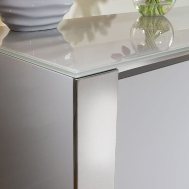 Quatropi Modern Large 3 Door Sideboard Cabinet Storage Fully Assembled Grey 160cm