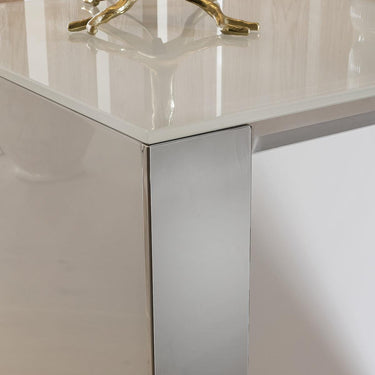 Quatropi Modern Large 4 Door Sideboard Cabinet Storage Fully Assembled White 200cm