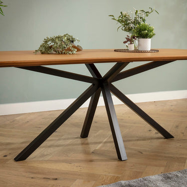 Quatropi Modern Large 8 Seater Wooden Kitchen Dining Room Table Light Oak 210x100cm