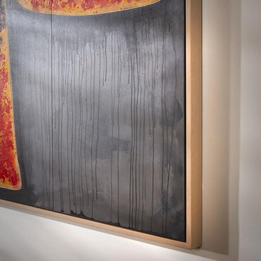 Quatropi Modern Large Framed Wall Artwork Red & Grey 200x150cm